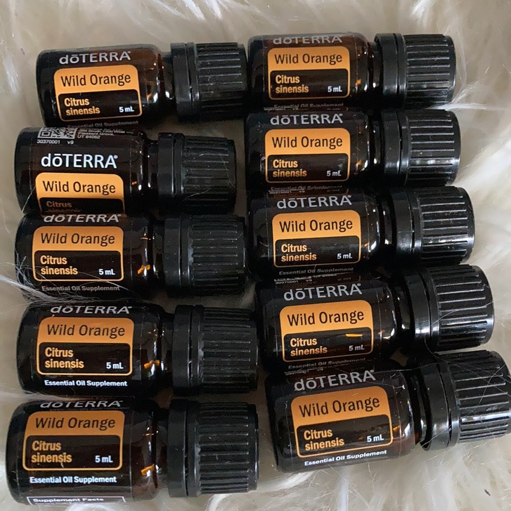 Doterra box of new unopened wild orange essential oil. 5 ml each. 10 bottles